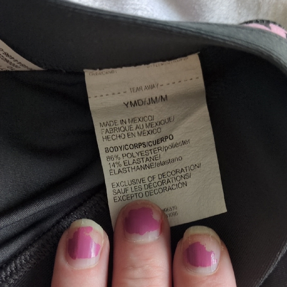 Girls Under Armour Gray and Pink Leggings Athletic Fit - Picture 4 of 7